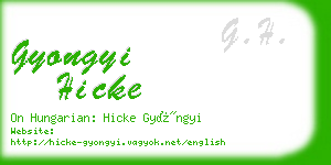 gyongyi hicke business card